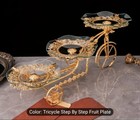 Multi-layers Fruit Stand  European Style Retro Golden Fruit Plate Decoration 