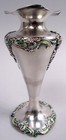 Shiebler Vase 6565 Antique Victorian Rococo American Sterling Silver Enamel