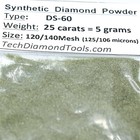 Techdiamondtools Diamond Powder 120 Grit 125-106 Microns  25 Cts - 5 Gram