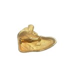 Vintage Goldtone High Top Bling Sneaker Brooch W  Rhinestones Pin Signed Jj 