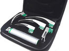 Laryngoscope Set 6 Pcs Intubaion Blades   Handle Fiber-optic Kit With Black Case