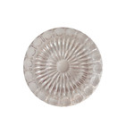 Set Of 4 Crystal Glass 3 5  Round Daisy Coasters Wine Vintage Stackable
