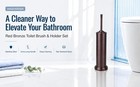 Red Bronze Toilet Brush And Holder Set   extra Long Handled Toilet Bowl