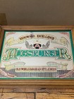 Vintage Augsburger Beer Bar Mirror Sign Renowned Excellence 19 x15  Wood Frame