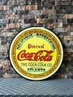 Vintage Coca-cola Round Heavy Metal Sign   -  Atlanta Bottle Cap - 19 7   50cm 