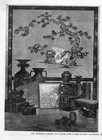 The Centennial  -  Japanese Bronze And Lacquer Work   -   1876 Antique Print  