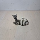 Vintage Miniature Zebra Figurine Resting Safari Animal Collectible Decor