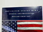 1- 2007 Us Mint Annual Uncirculated Dollar Coin Set - New   Sealed -99 9  Silver
