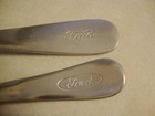 Vintage Advertising Ford Fork   Spoon Top Marked Utensil Restaurant Cafeteria 