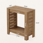 2-tier Narrow Side Table Farmhouse Wooden End Table With Storage For Living Room