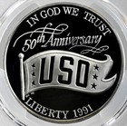 1991-s   1  Uso Proof Silver Dollar Commemorative  Pcgs Pr69 Dcam  49031832