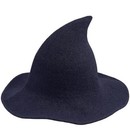 Younuo Witch Hat For Women  Classic Halloween Knitted Wool Wizard Navy Blue