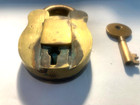 Vintage Brass Heavy Duty Lever Padlock With Key
