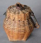Antique Native American Miniature Seed Basket Passamaquoddy Penobscot Ash Splint
