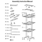 3 Tier Laundry Organizer Folding Drying Rack Clothes Dryer Hanger Stand Mobile