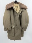 Wwii Swedish Large M1909 Military Sheepskin Lined Heavy Canvas Field Coat Parka