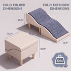 2-in-1 Pet Ramp Stairs For Small Dogs Cats  Foldable Ottoman   Shoe Bench