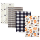 Hudson Baby Unisex Baby Cotton Flannel Burp Cloths  Forest  One Size