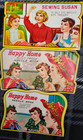 Lot 3 Happy Home Sewing Susan Needle Books 110 Assorted Gold Eye Needles Japan