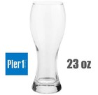 Set Of Four  4  23 Oz Libbey Pier 1 Imports Pilsner Glasses Wheat Beer Glass New