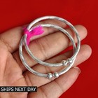 925 Sterling Silver Baby Bangle Bracelet Adjustable Toddler Infant Newborn Gift