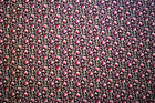 17  X 44  100  Cotton Fabric Remnant Tiny Pink Tulips Flowers Blooms Quilting