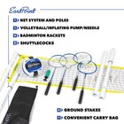 Eastpoint 2-in-1 Volleyball Badminton Set Adjustable Height Net W  A
