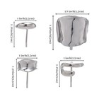 4 Pcs Silver Hair Cuffs For Ponytails Holders  Metal High Ponytail Buckle Cli   