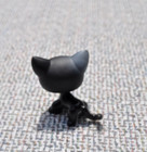 Lps 2006 Hasbro Black Cat Green Eyes Short Hair
