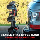 4 Bike Hitch Mount Tray Rack Foldable 2 Inch Receiver Carrier For Suv Truck Vans