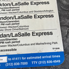City Of Chicago Cta  Metal Sign 18x24 Bus Stop 2x Sided Jackson Madison Lasalle