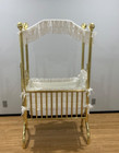 Victorian Style Vintage Collectors Brass Baby Cradle Crib Canopy Bedding