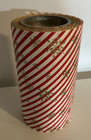 Vtg Roll Department Store Christmas Gift Wrapping Paper Red Stripes Mcm 9   