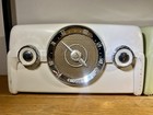Pair Of 1950 Crosley 10-137   10-135 Chartreuse Lime Green   White Tube Radios 