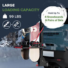 Folding Hitch-mounted Ski snowboard Rack  Fits 2  Or 1 25  Receivers