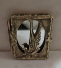Vintage Brass Bird Compact Mirror Mid Century Brutalist Vanity Case