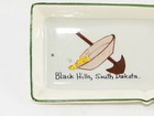 Annie Laura Black Hills South Dakota State Shaped Pottery Ceramic Trinket Tray