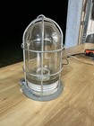 Vintage Industrial Cage Light Fixture Vapor Proof Glassglobe Steampunk Lampparts