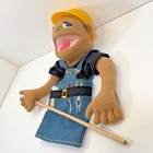 Melissa   Doug Construction Worker Puppet Play Pretend Theater Age 3  Toy W  Rod
