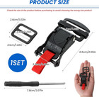 Helmet Quick Release Buckle Kit  Stainless Steel Ratcheted Chin Strap Adapter Fo