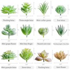 12 Pcs Artificial Succulents Mini Fake Plants Unpotted Faux Succulent For Cra   