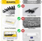 400pcs Pop Rivets Assortment Kit Aluminum Blind Rivets 8 Sizes Black Rivet Set