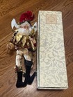 Vintage Mark Roberts Fairy Santa Doll Figurine Christmas 20  Pixie Box Flute Elf