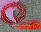 Natural Red Jade 108 Prayer 6mm Beads Tibet Buddhist Mala Bracelet Necklace