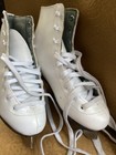Lake Placid Cascade White Faux Leather Lace-up Figure Ice Skates Girls Size 3