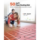 50 Sqft Self-adhesive Mesh Floor Heating Mat 120v Electric Radiant System