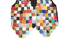Vintage Patchwork Vest Womens M Theo Plaid Multicolor Party Folk Festival Hippy