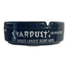 Vintage Stardust Las Vegas Original Black Glass Round Ashtray W stars 1960s-70s