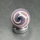 Contemporary Handmade Art Glass Marble  72  Blue Red White Black Swirl Mib   Uv 