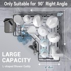 Adhesive Corner Shower Caddy-2 Pack Stainless Steel Organizer Shelves With Hooks